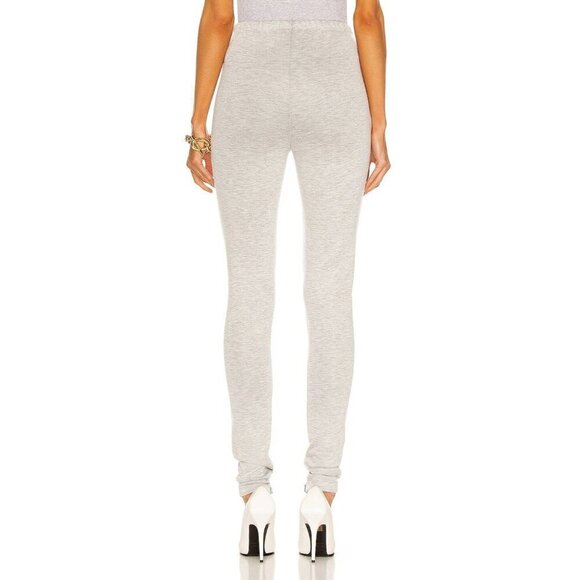 WARDROBE.NYC Side Zip Leggings in Grey Marl XSmall New Womens Skinny Pants - Picture 2 of 16